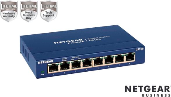 Image du produit Netgear Gs108ge (8 ports)