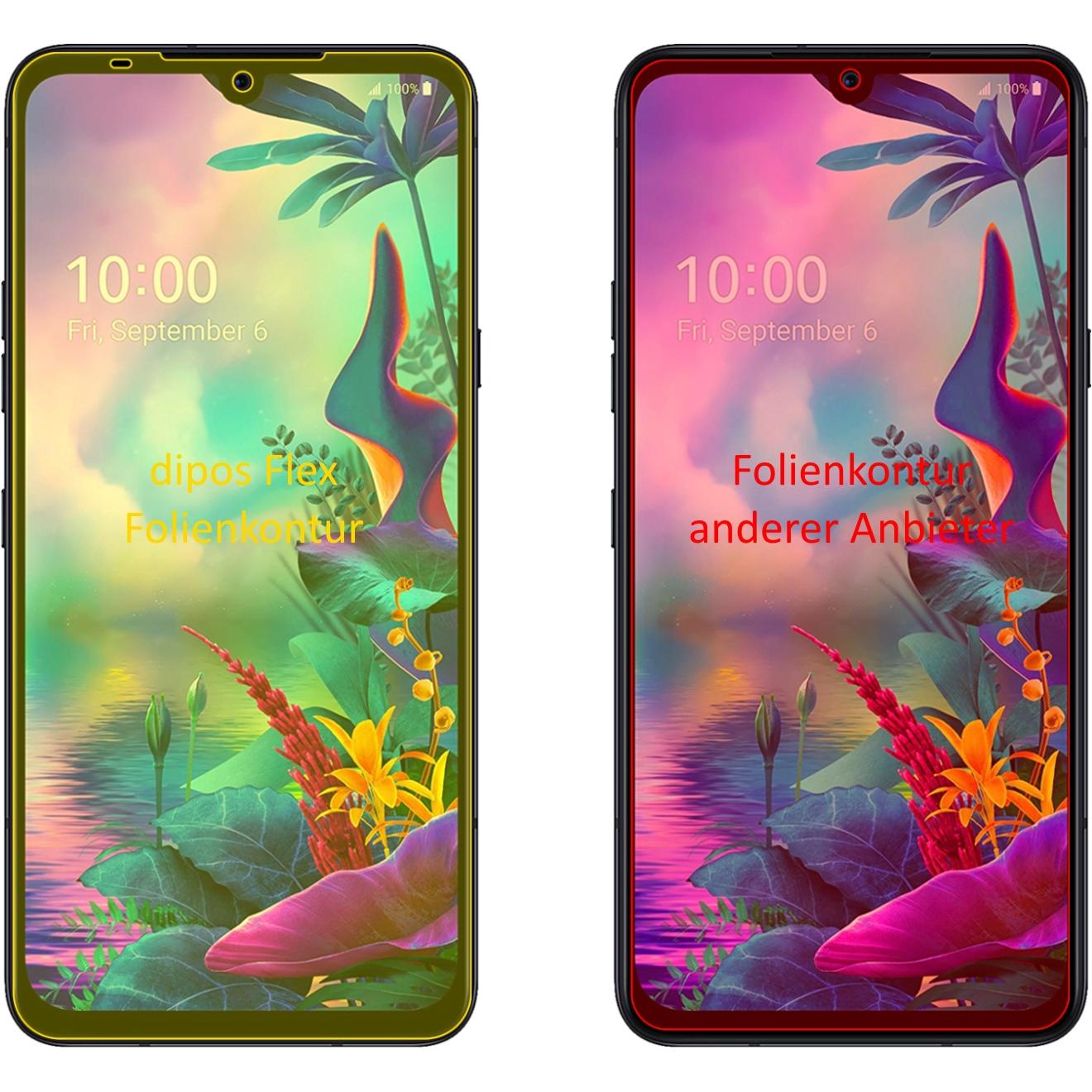 Thumbnail - Dipos Displayschutzfolie Full-Cover 3D (3 Stück, LG G8X ThinQ), Smartphone Schutzfolie, Transparent