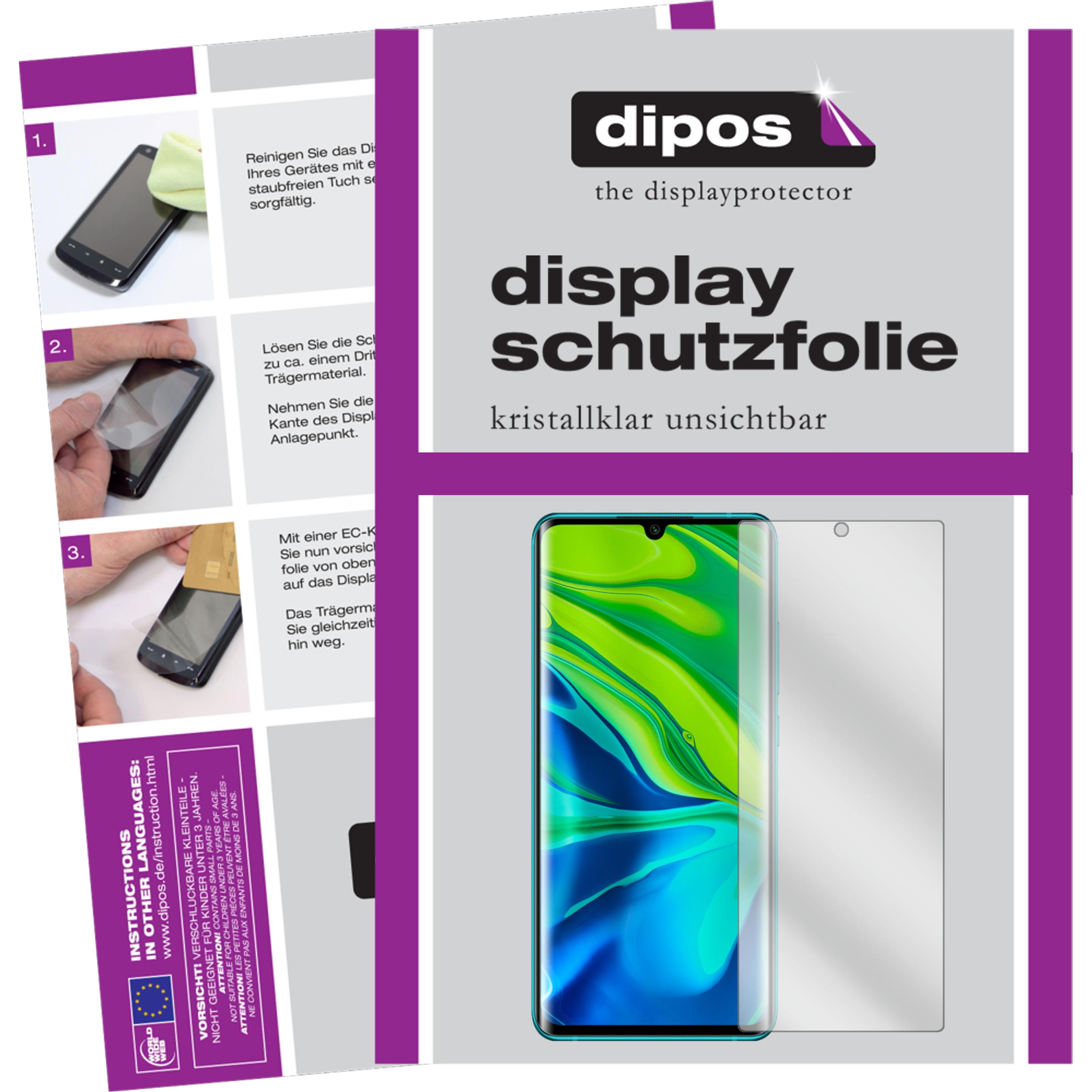 Dipos Displayschutzfolie Crystalclear (6 Stück, Xiaomi Mi Note 10), Smartphone Schutzfolie, Transparent