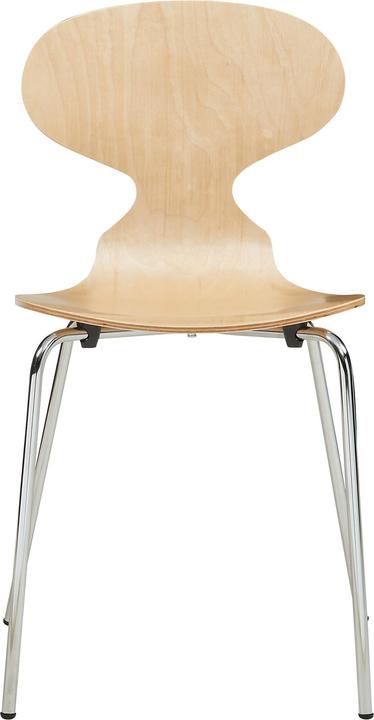 Produktbild En.Casa Esszimmerstuhl Kil 4er Set Holzfarben/Chromfarben