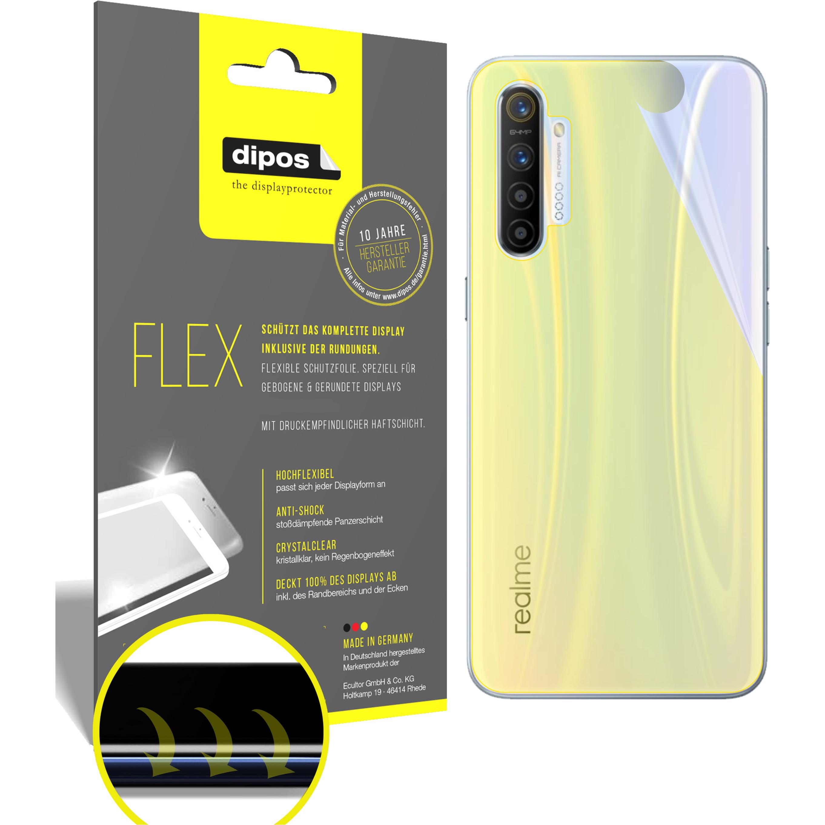Dipos Displayschutzfolie Full-Cover 3D (3 Stück, Realme X2), Smartphone Schutzfolie, Transparent