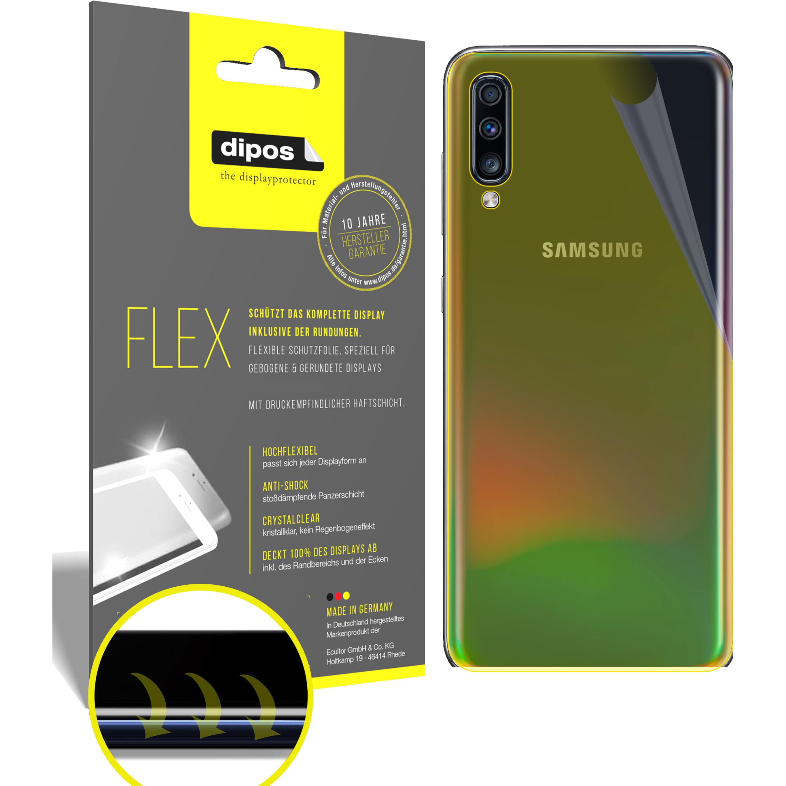 Dipos Displayschutzfolie Full-Cover 3D (3 Stück, Samsung Galaxy A70S), Smartphone Schutzfolie, Transparent