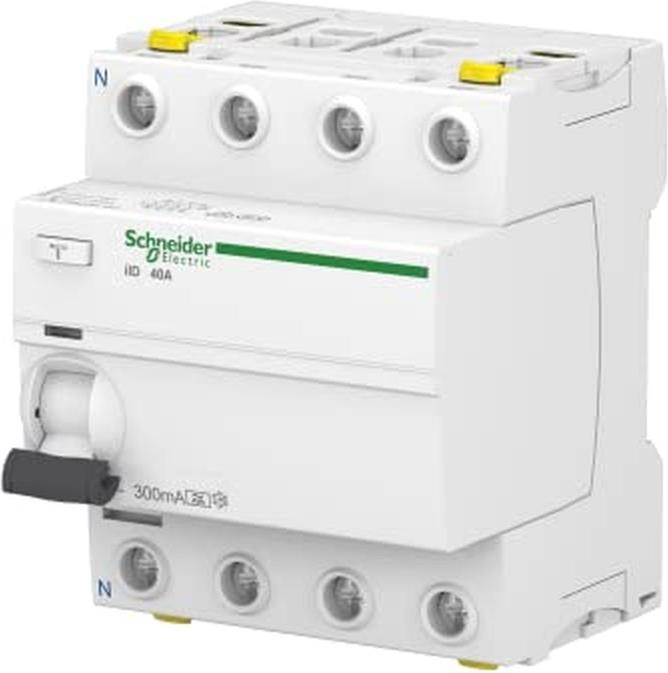 Actual product image Schneider Electric Acti9 iID RCCB 4Pole 40A 300ma Type A