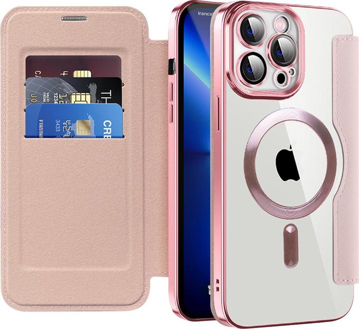 Produktbild Techsuit - SmartMag Book Case - iPhone 13 Pro - Pink (Apple iPhone 13 Pro)