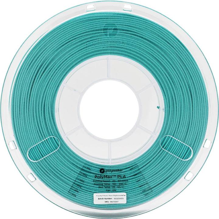 Produktbild Polymaker PA06020 PolyMAX Tough Filament Tough PLA hohe Steifigkeit, hohe Zugfestigkeit, schlagfest (Tough PLA, 2.85 mm, 750 g, Türkis)