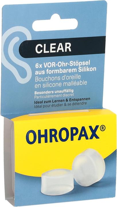 Actual product image Ohropax Silicon Clear (6x)