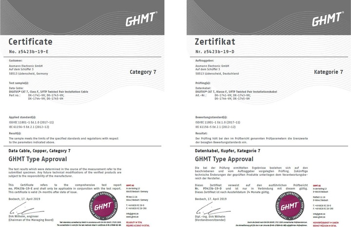 Productafbeelding Digitus Netwerkkabel (S/FTP, CAT7, 500 m)