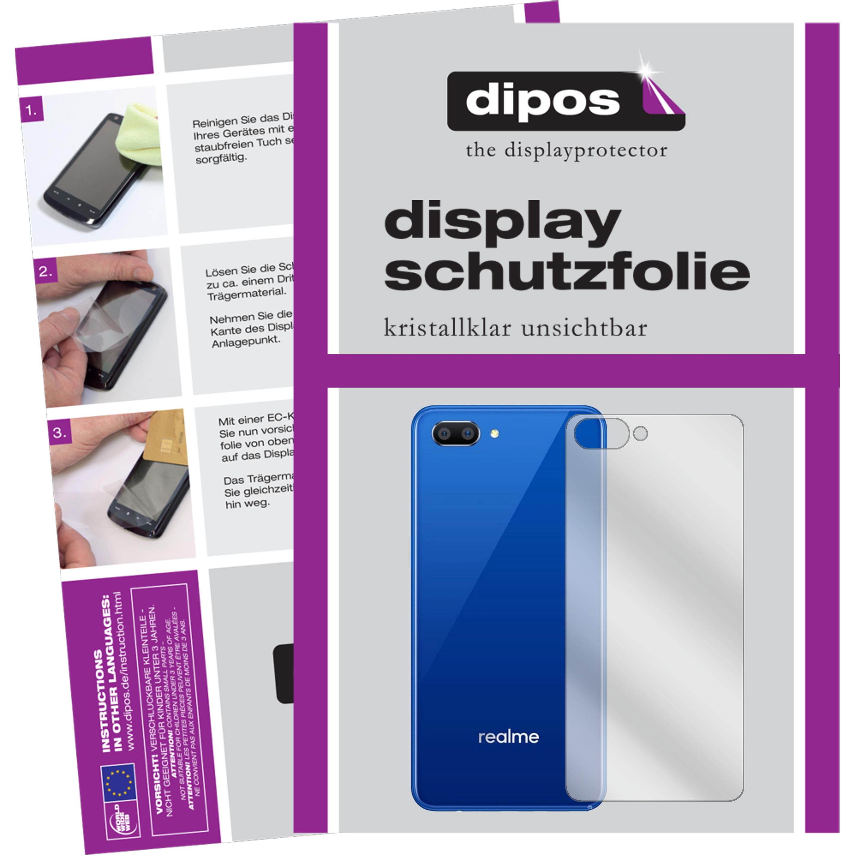 Dipos Displayschutzfolie Crystalclear (2 Stück, Realme C1 (2019)), Smartphone Schutzfolie, Transparent