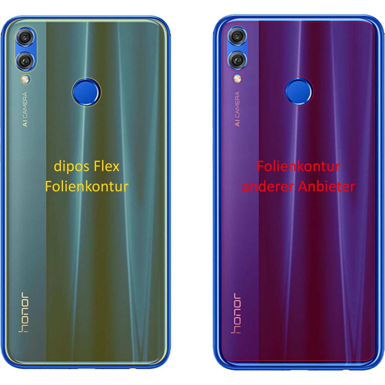 Thumbnail - Dipos Displayschutzfolie Full-Cover 3D (2 Stück, Honor 8X Max), Smartphone Schutzfolie, Transparent