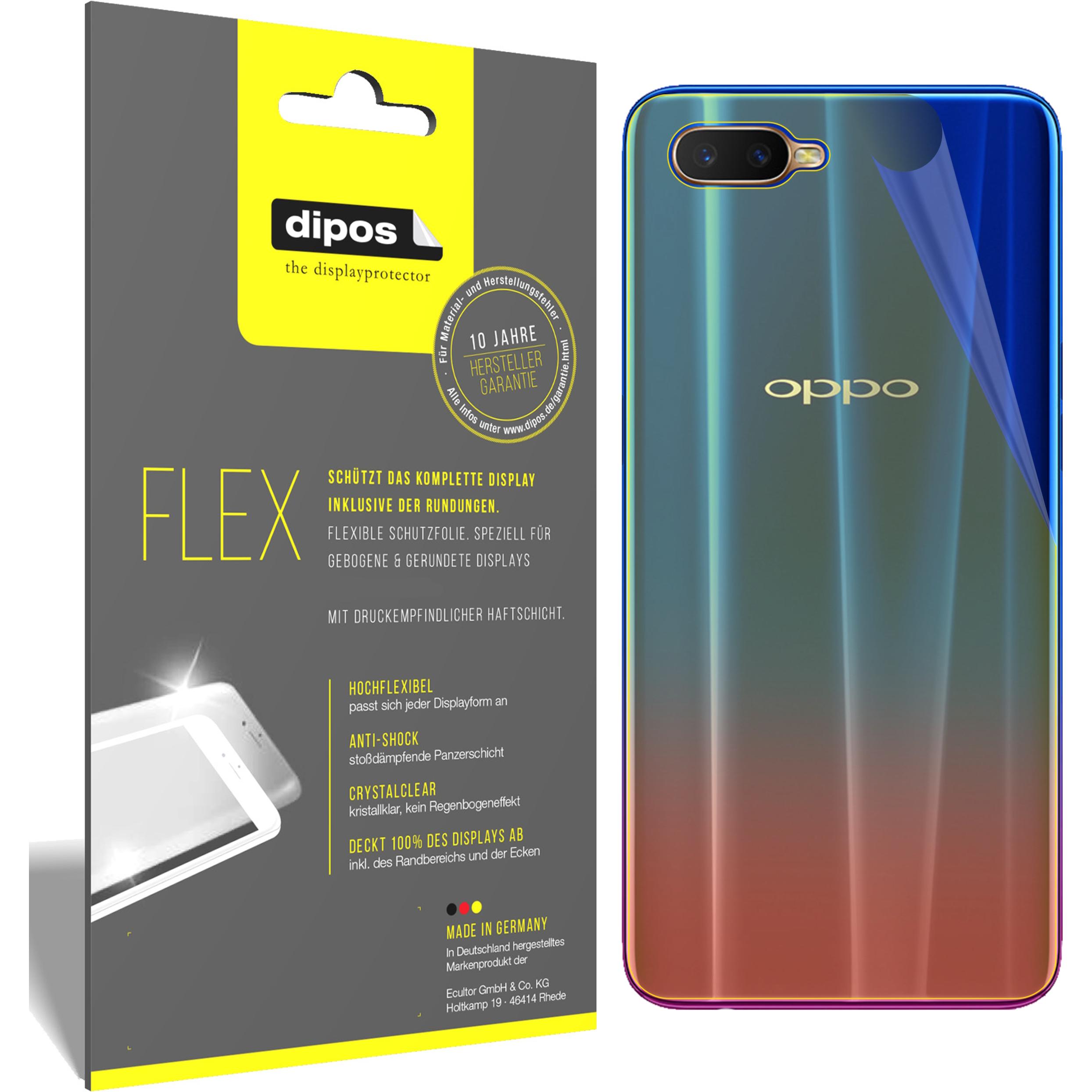 Dipos Displayschutzfolie Full-Cover 3D (2 Stück, Oppo K1), Smartphone Schutzfolie, Transparent