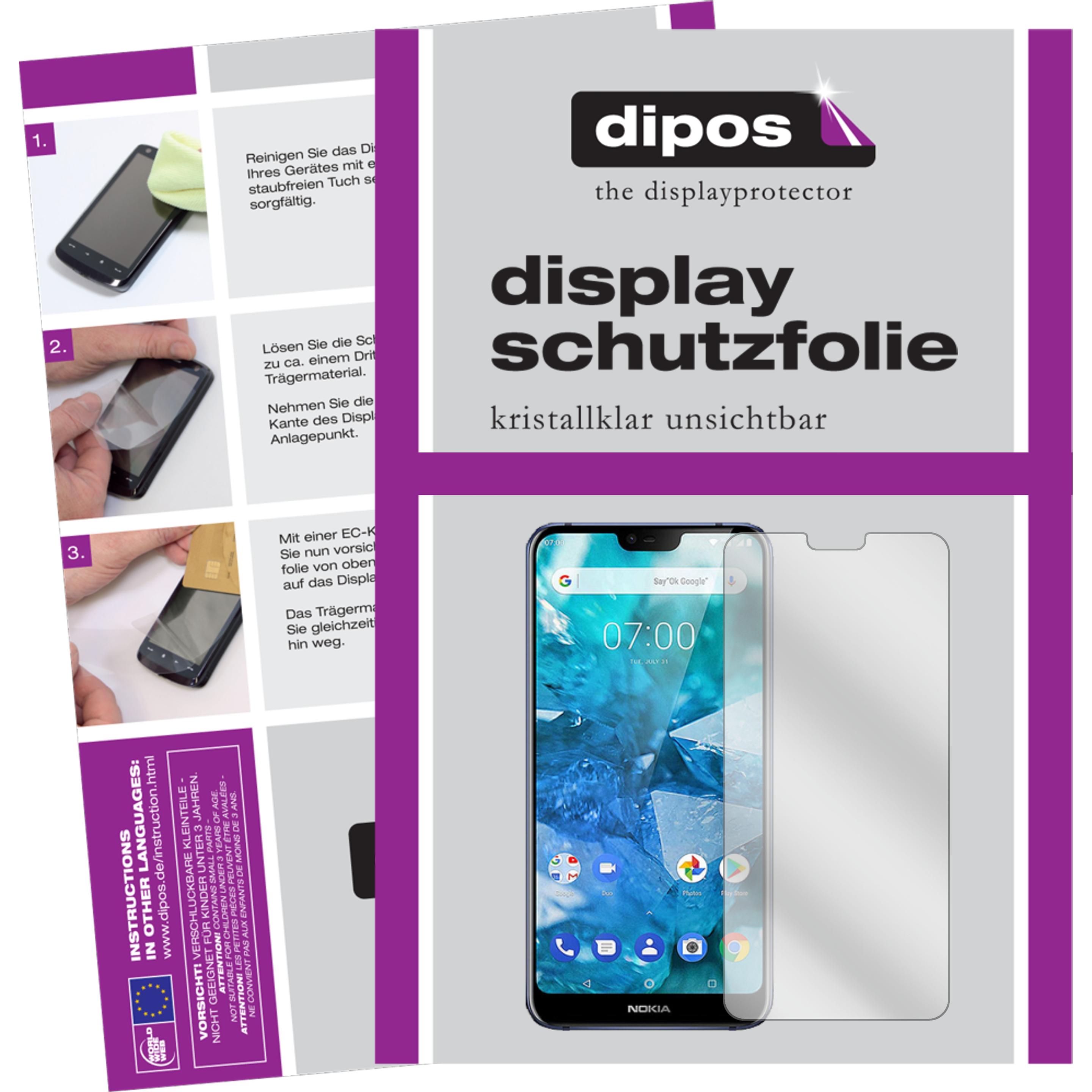 Dipos Displayschutzfolie Crystalclear (6 Stück, Nokia 7.1 Plus), Smartphone Schutzfolie, Transparent