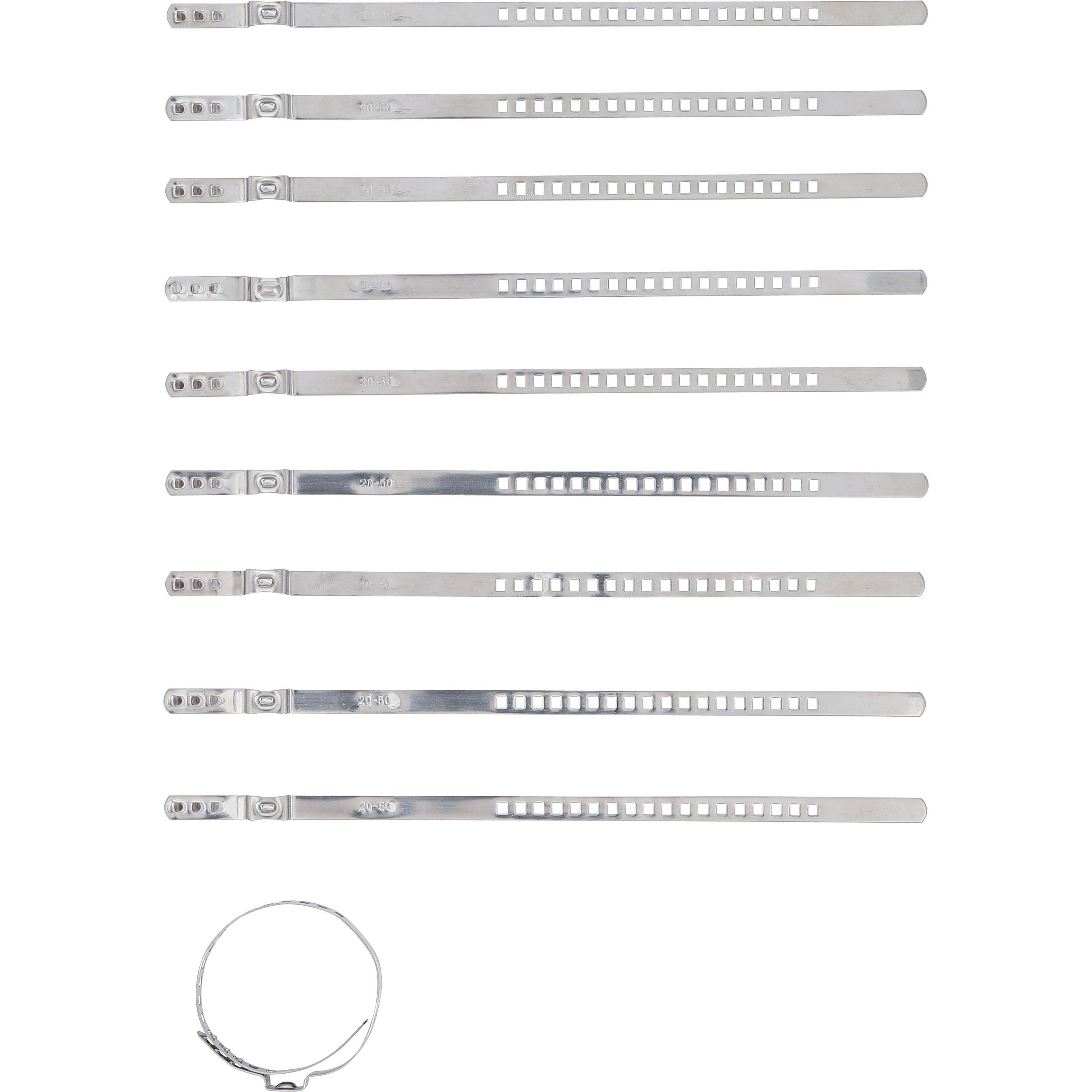 Thumbnail - BGS, Schraubstock + Zwinge, Achsmanschetten-Schellen-Satz Edelstahl rostfrei 7 mm 20 - 50 mm 10-tlg. (50 mm)