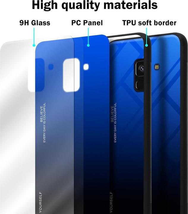 Immagine prodotto Cadorabo Copertura in vetro TPU 2 colori (Samsung Galaxy A8 (2018))