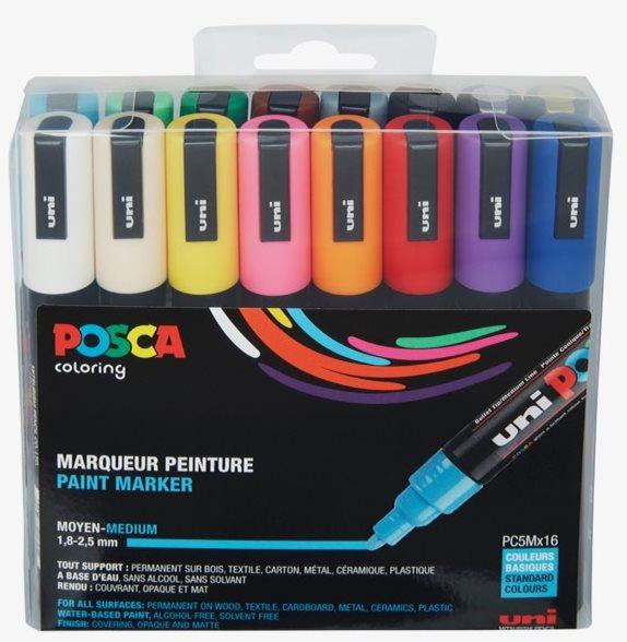 Produktbild Posca Marker PC-5M, 16er Set (pc-5m 1,8-2,5mm sortiert, 2.50 mm, 16 x)