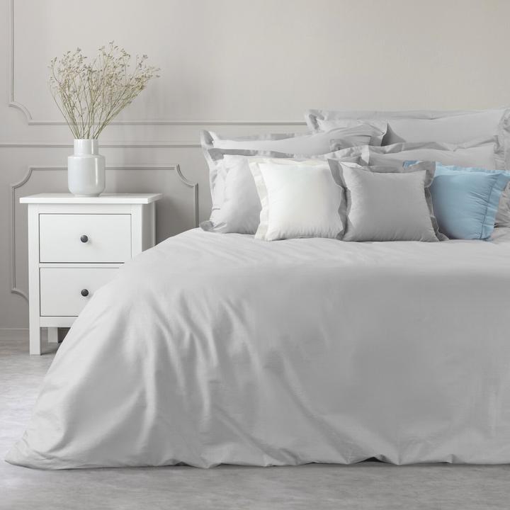 Image du produit Eurofirany NOVA COLOR POS / NOVAC / SR / PO Couverture de duvet en coton avec satin, 220X200 cm, couleur : gris (Housse de couette, 220 x 200 cm)