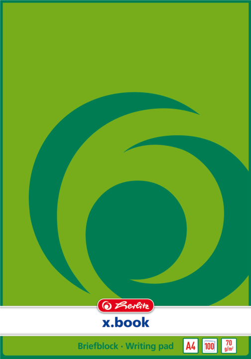 Actual product image Herlitz Letter pad x.book DIN A4 blank (A4, Plain)