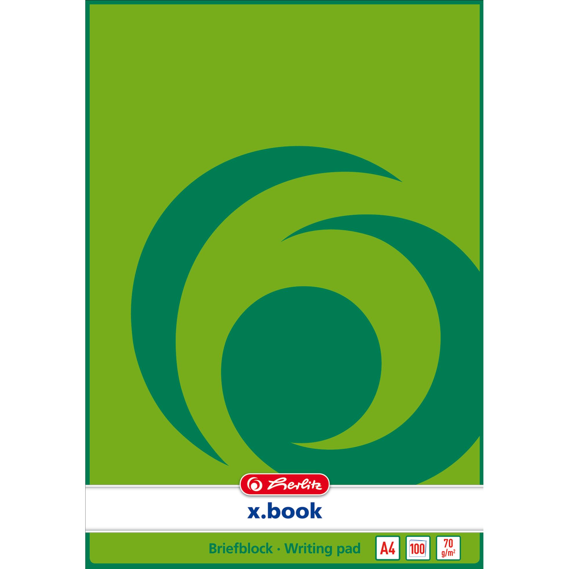 Herlitz, Heft + Block, Briefblock x.book DIN A4 blanko (A4, Blanko)
