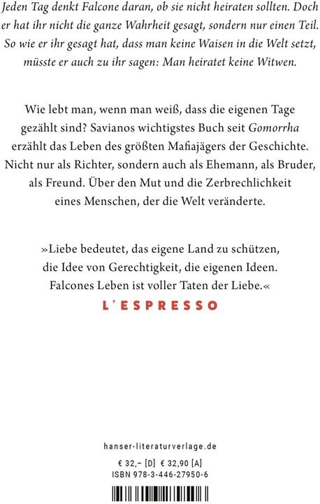 Actual product image Falcone (German, Annette Kopetzki, Roberto Saviano, 2024)