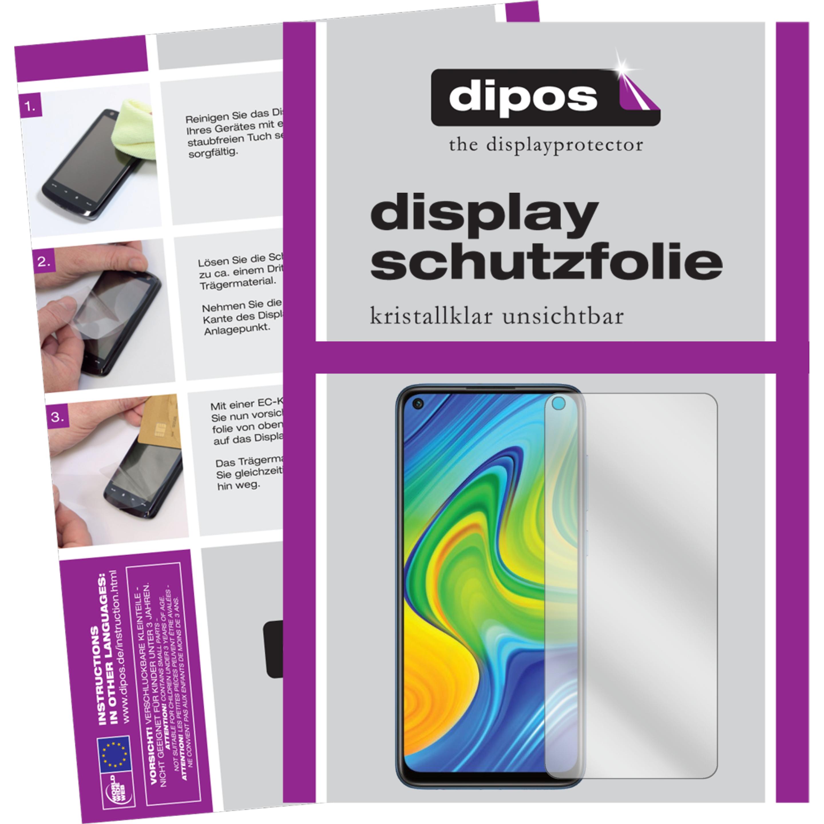 Dipos Displayschutzfolie Crystalclear (1 Stück, Xiaomi Redmi 10X), Smartphone Schutzfolie, Transparent