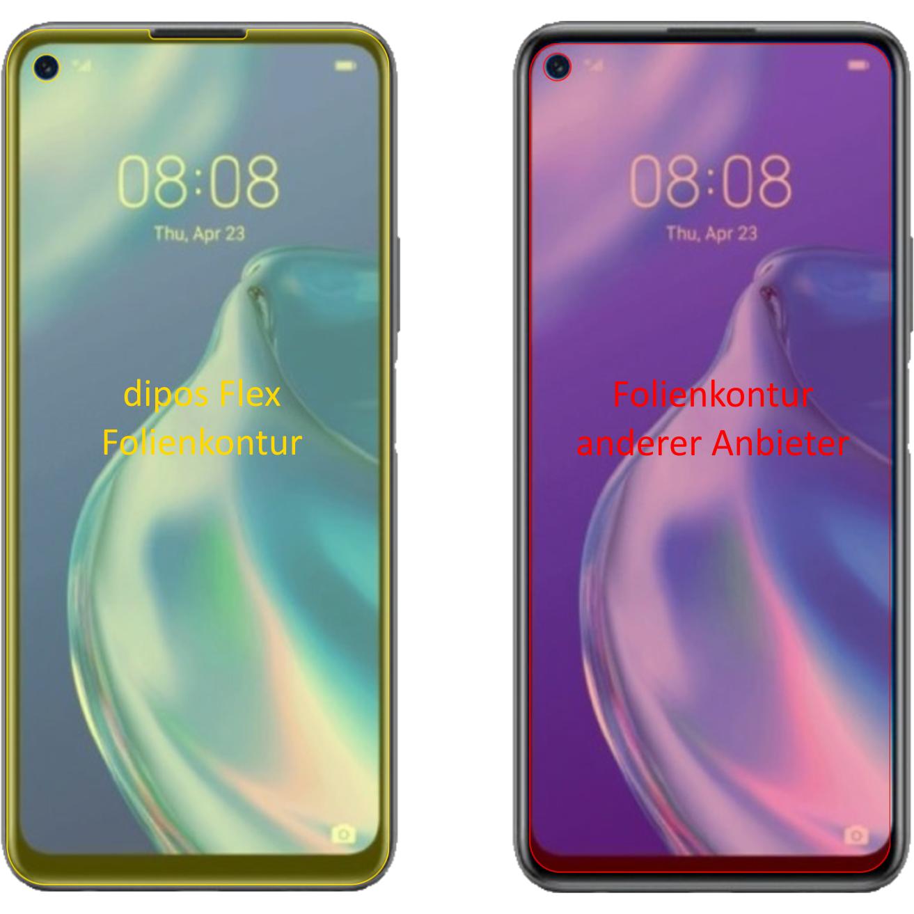 Thumbnail - Dipos Displayschutzfolie Full-Cover 3D (3 Stück, Huawei Nova 7 SE), Smartphone Schutzfolie, Transparent