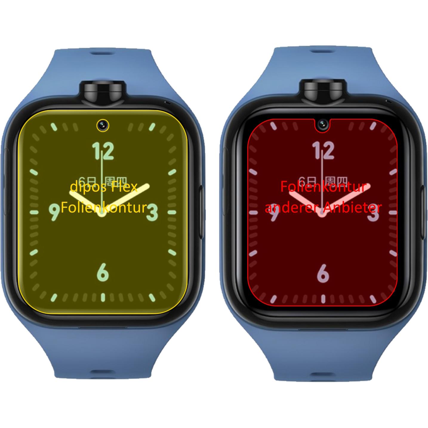 Thumbnail - Dipos Displayschutzfolie Full-Cover 3D, Smartwatch Schutzfolie, Transparent