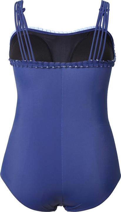Image du produit Ulla Popken Maillot de bain avec bonnets souples, motif homards et quadruple bretelle, matières recyclées (46)