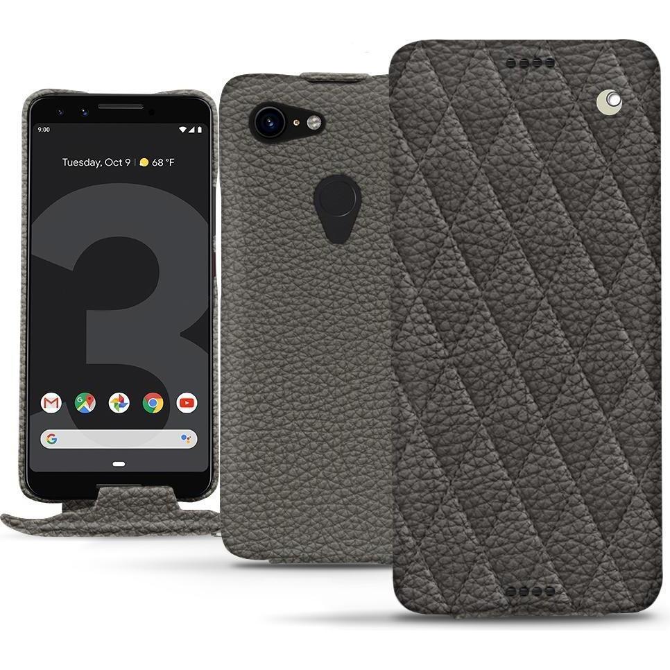 Noreve Lederschutzhülle vertikal (Google Pixel 3), Smartphone Hülle, Grau