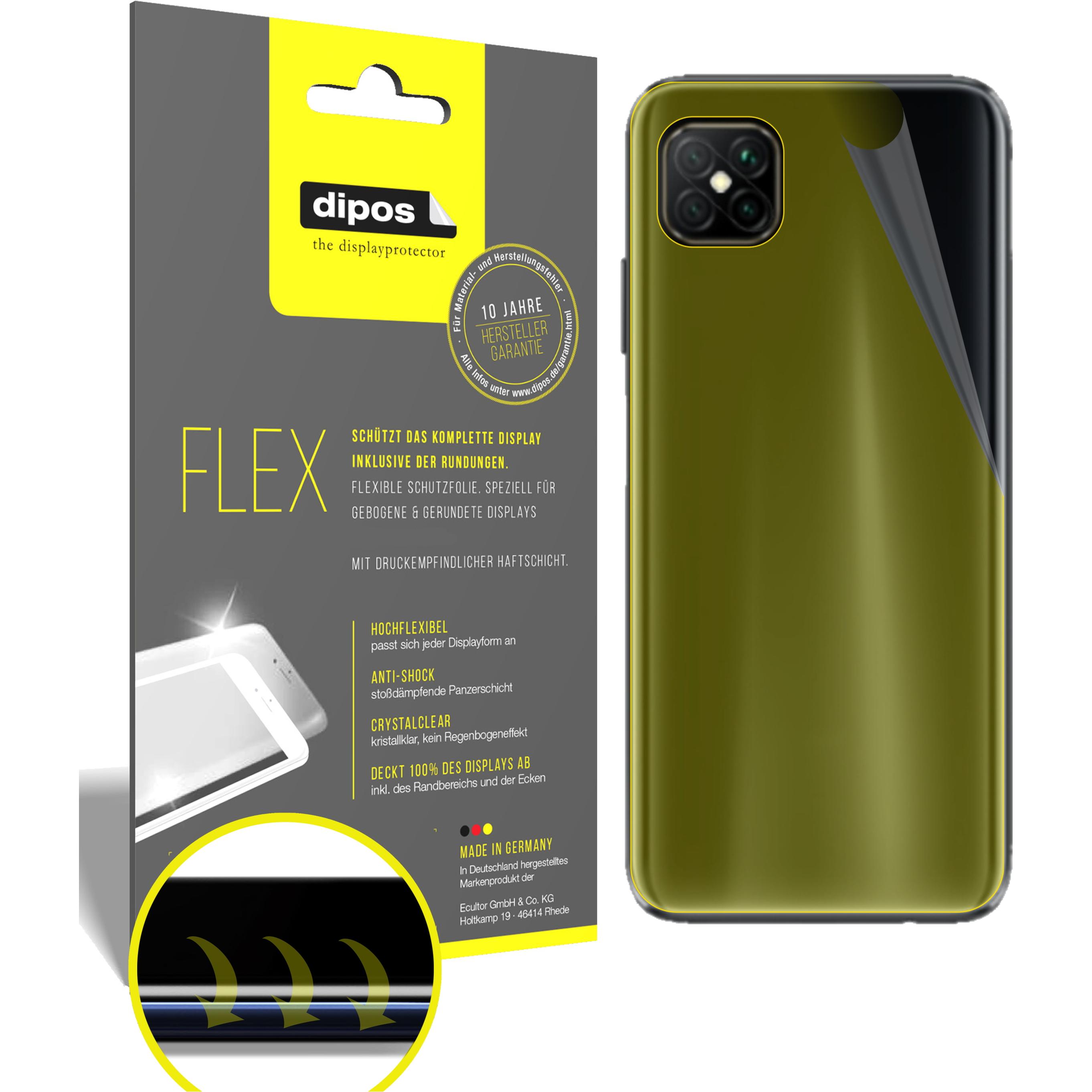 Dipos Displayschutzfolie Full-Cover 3D (2 Stück, Oppo A92s), Smartphone Schutzfolie, Transparent