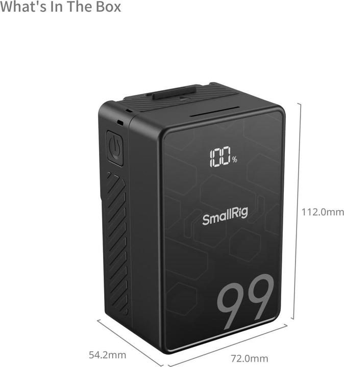 Image du produit SmallRig VB99 SE mini V Mount Battery (Batterie de l'appareil photo)