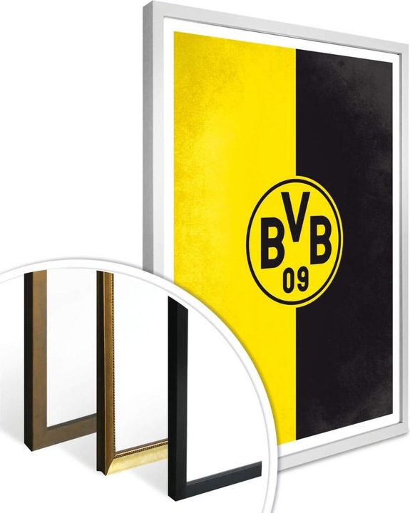 Image du produit Borussia Dortmund BVB Logo Jaune Noir (30 x 40 cm)