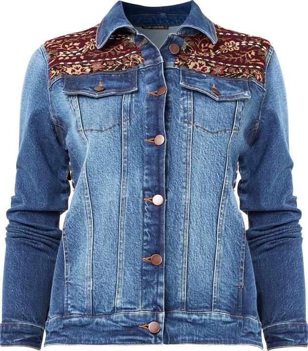 Actual product image Joe Browns LIMITED EDITION Customised Beaded Back Denim Jacket (40)
