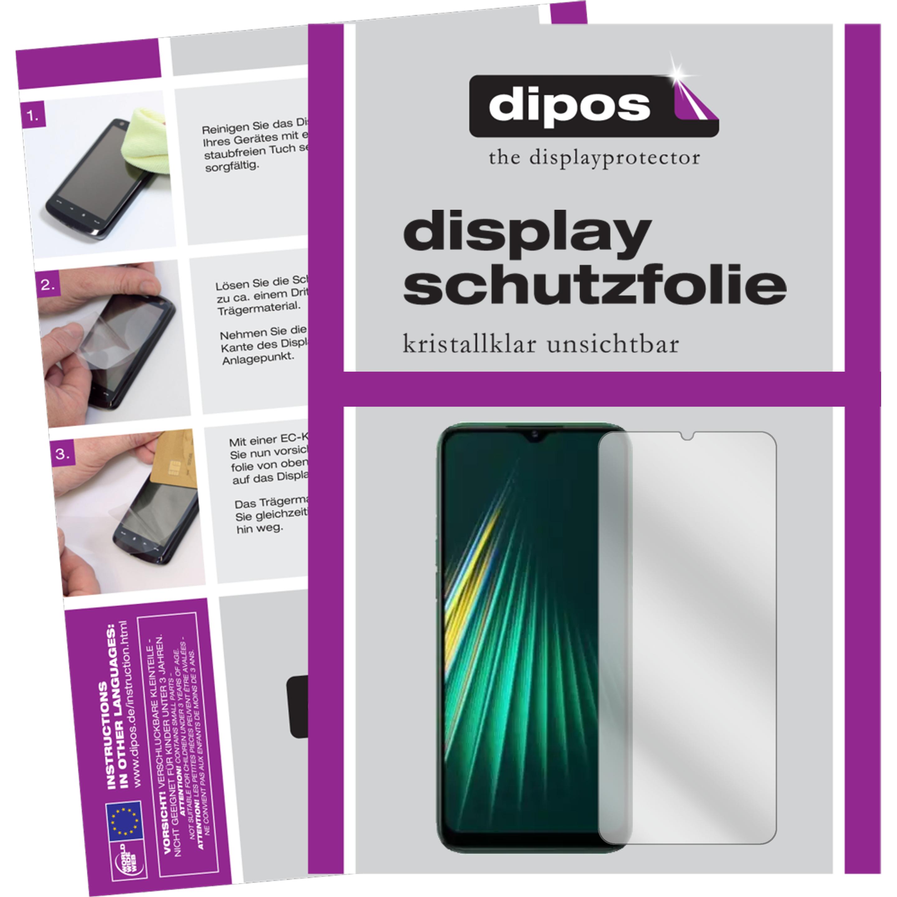 Dipos Displayschutzfolie Crystalclear (2 Stück, Realme 5i), Smartphone Schutzfolie, Transparent