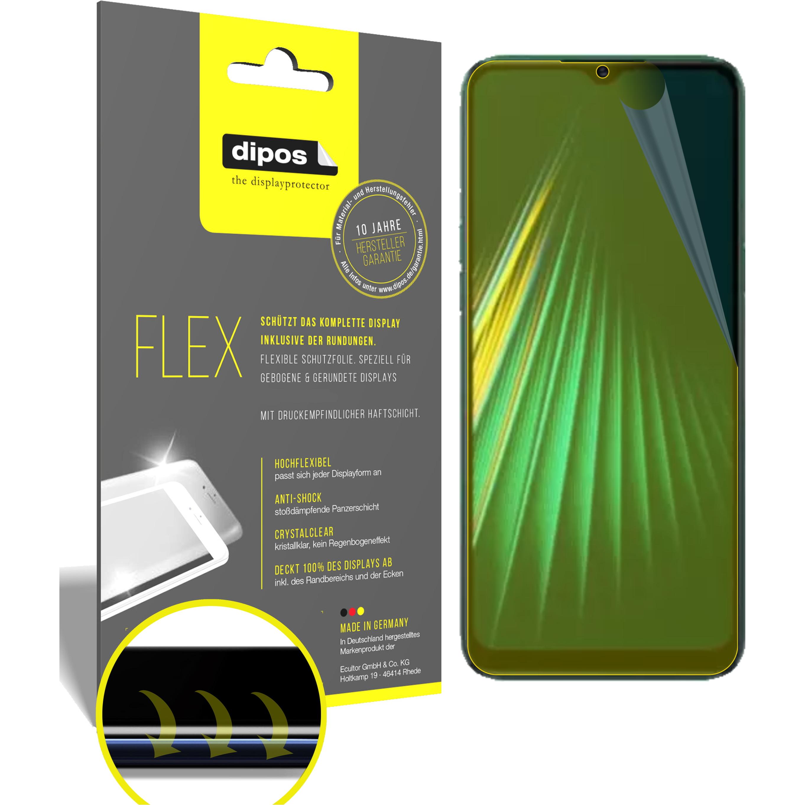 Dipos Displayschutzfolie Full-Cover 3D (3 Stück, Realme 5i), Smartphone Schutzfolie, Transparent