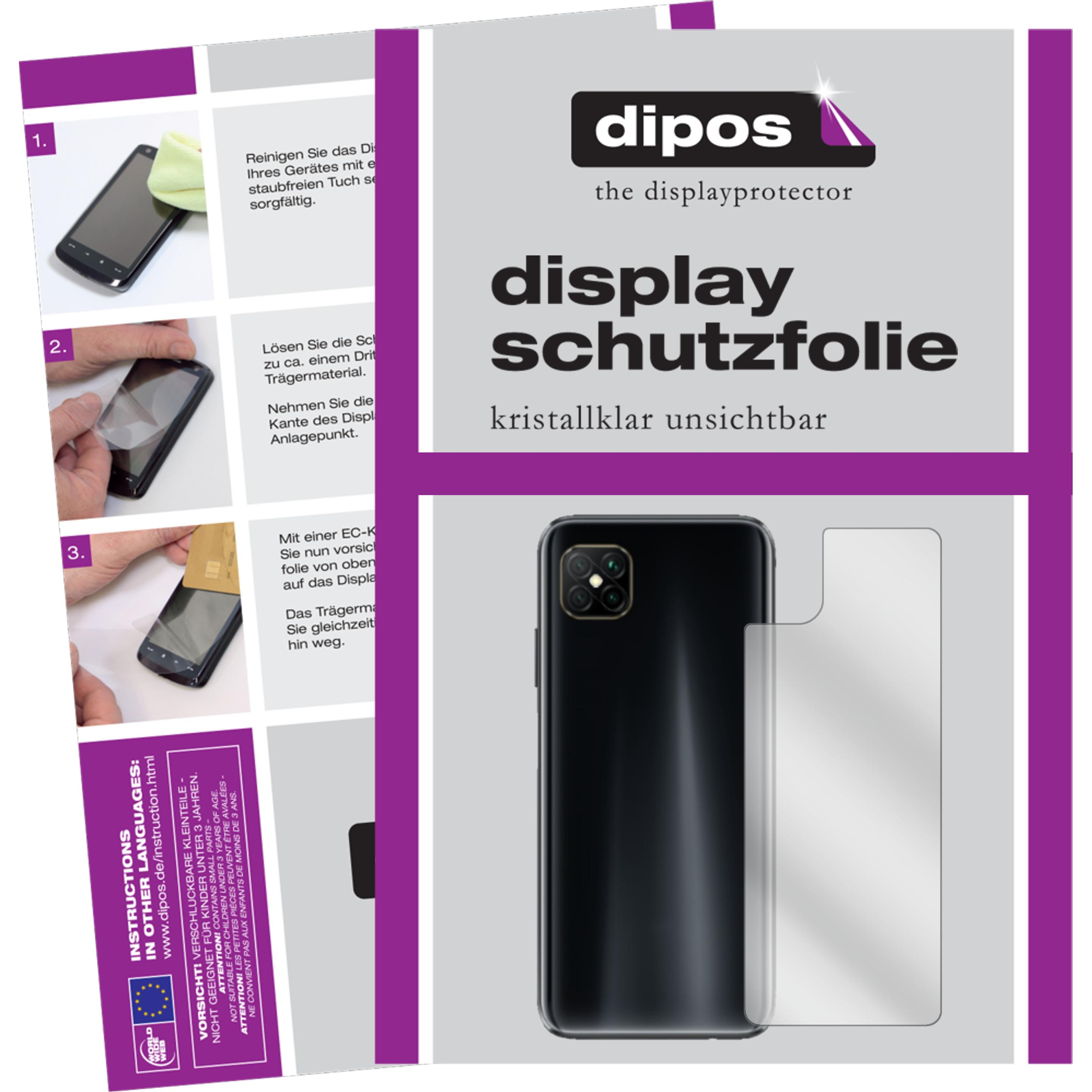 Dipos Displayschutzfolie Crystalclear (2 Stück, Oppo A92s), Smartphone Schutzfolie, Transparent