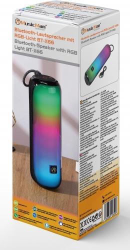 Produktbild Technaxx MusicMan Portable Bluetooth Speaker with RGB Disco Lights, FM Radio, USB & MicroSD Playback, 1800mAh (4 h)