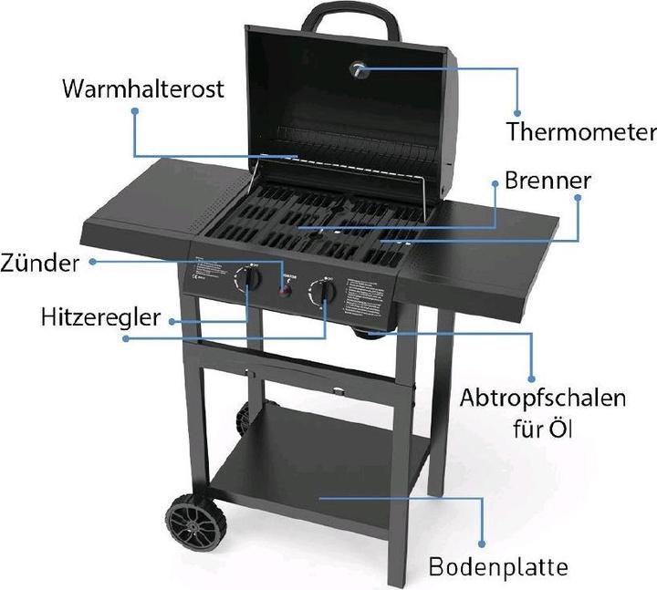 Actual product image Mr. Grill Gasgrill EasyFire 2 Brenner (5 kW)