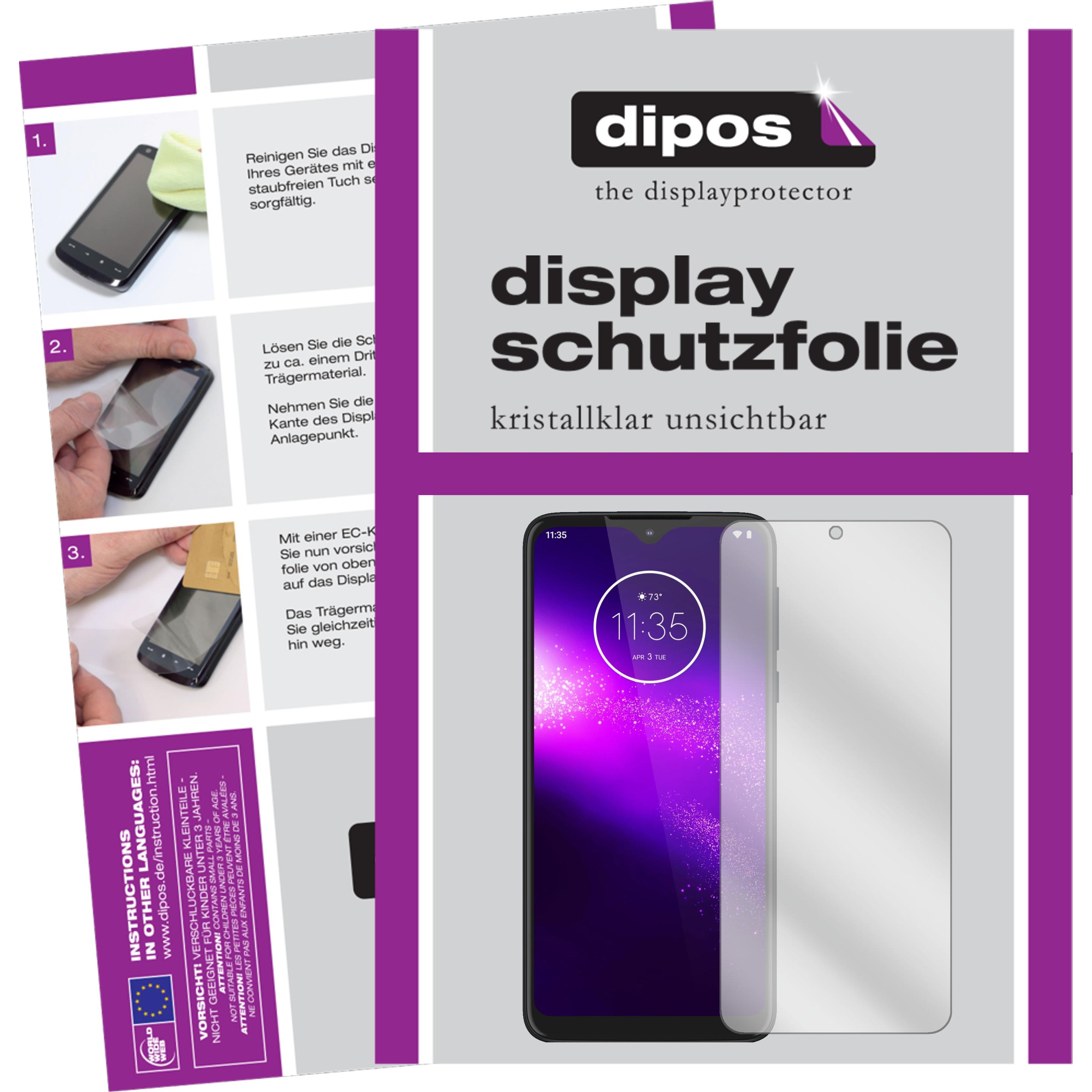 Dipos Displayschutzfolie Crystalclear (1 Stück, Motorola One Macro), Smartphone Schutzfolie, Transparent