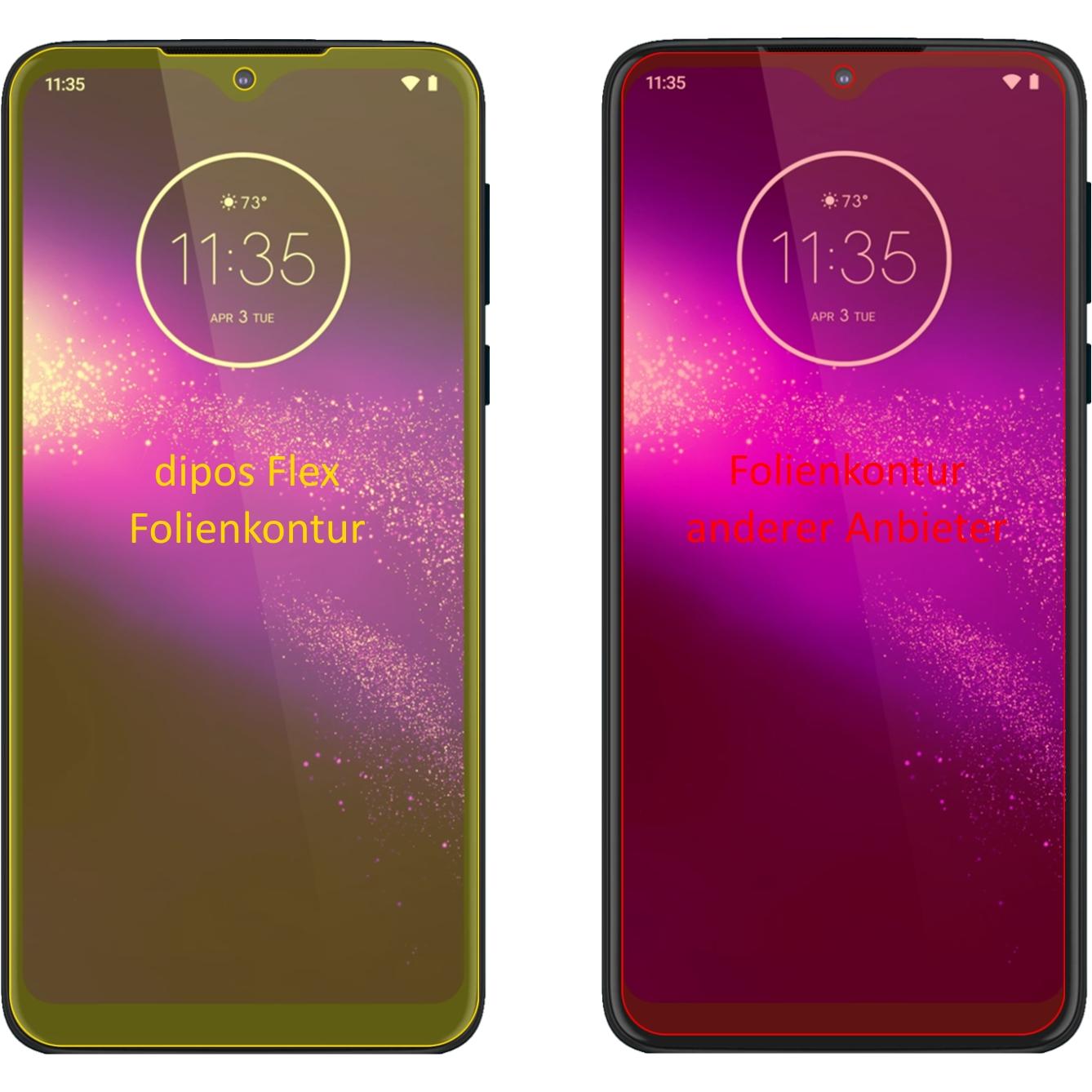 Thumbnail - Dipos Displayschutzfolie Full-Cover 3D (2 Stück, Motorola One Macro), Smartphone Schutzfolie, Transparent