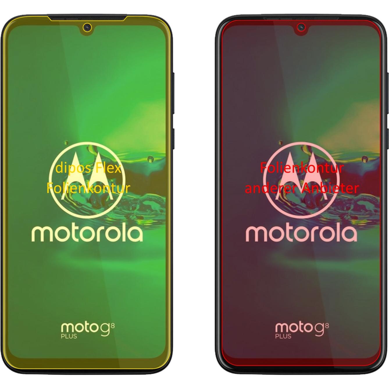 Thumbnail - Dipos Displayschutzfolie Full-Cover 3D (2 Stück, Motorola Moto G8 Plus), Smartphone Schutzfolie, Transparent