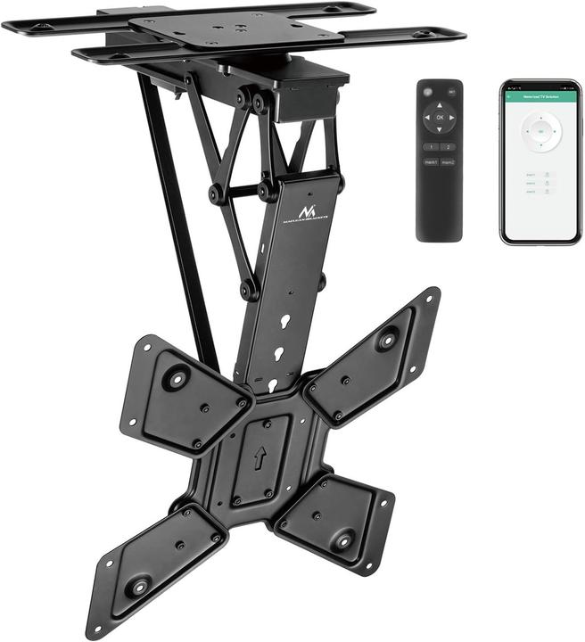 Actual product image Maclean electric ceiling TV mount TUYA support max VESA 600x400 90st swivel remote (Ceiling, 30 kg, 23" - 65")