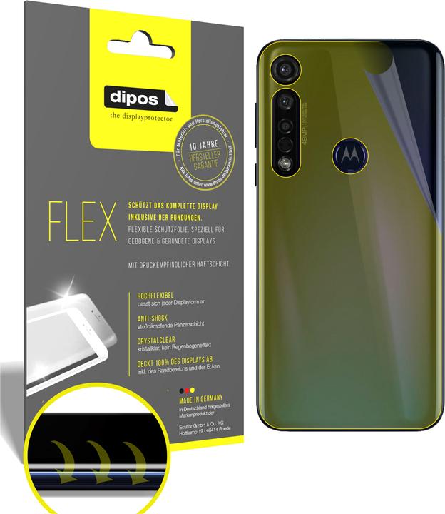 3x Pellicola per Motorola Moto G8 Plus posteriore protettiva, rivestimento 100