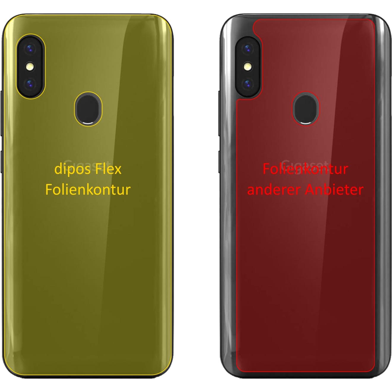 Thumbnail - Dipos Displayschutzfolie Full-Cover 3D (3 Stück, Gigaset GS290), Smartphone Schutzfolie, Transparent