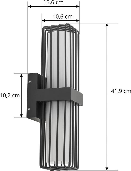 Produktbild Lucande Chandan Aussenwandleuchte 41,9 cm (E27, IP54)