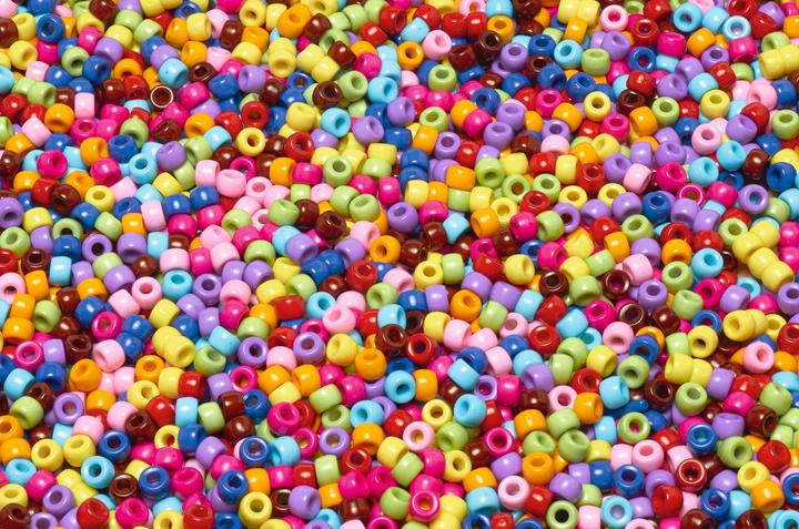 Produktbild VBS XXL Perlen "Bunt gemixt", Ø 8 mm, 500 g