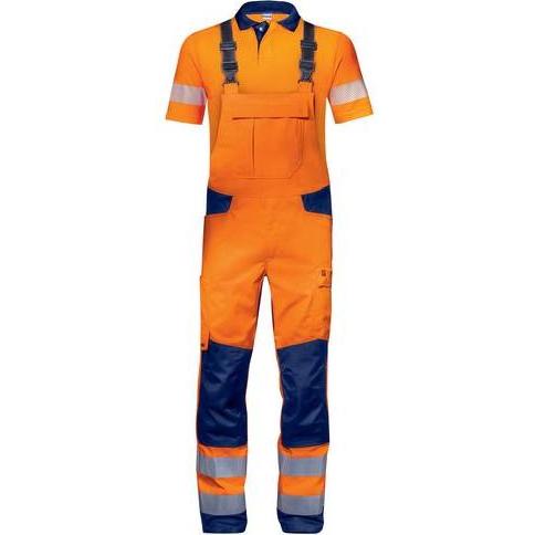 Uvex Safety, Arbeitshose, Latzhose uvex Construction orange, warnorange 44 (44)