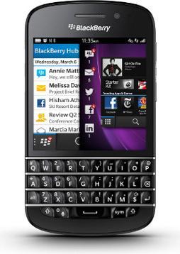 Produktbild BlackBerry Q10 - LTE - QWERTZ - Schwarz - Swisscom (3.10", 8 Mpx, 4G)