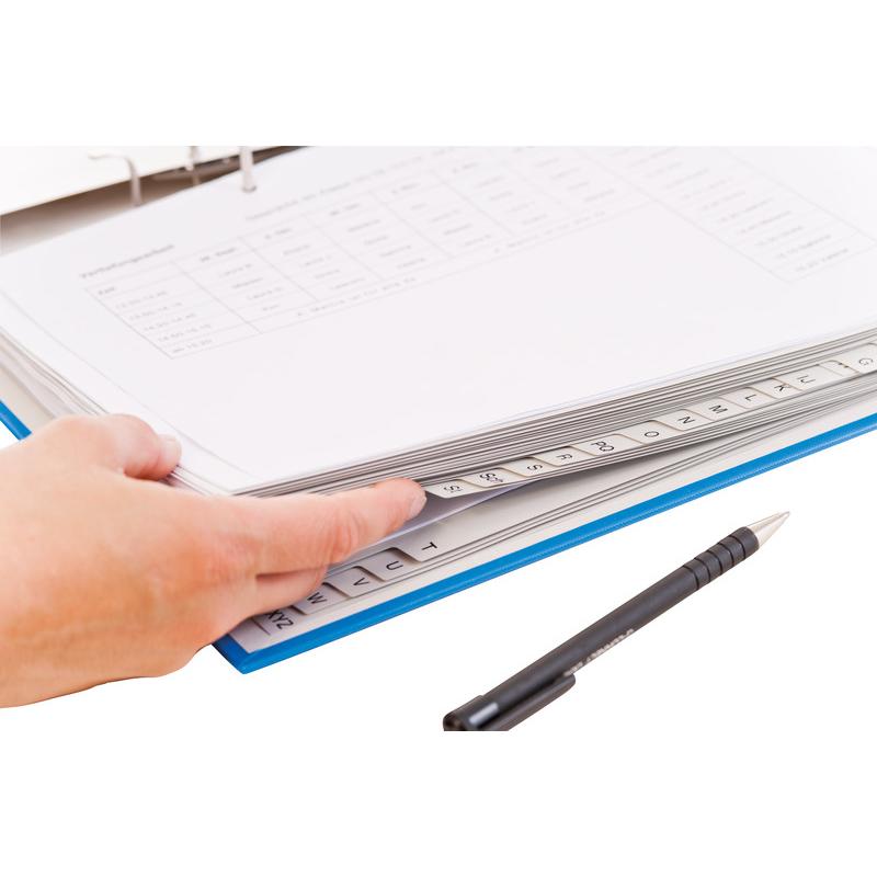Thumbnail - Q-Connect, Ordner Zubehör, Register Vollformat aus PP, mit Indexblatt