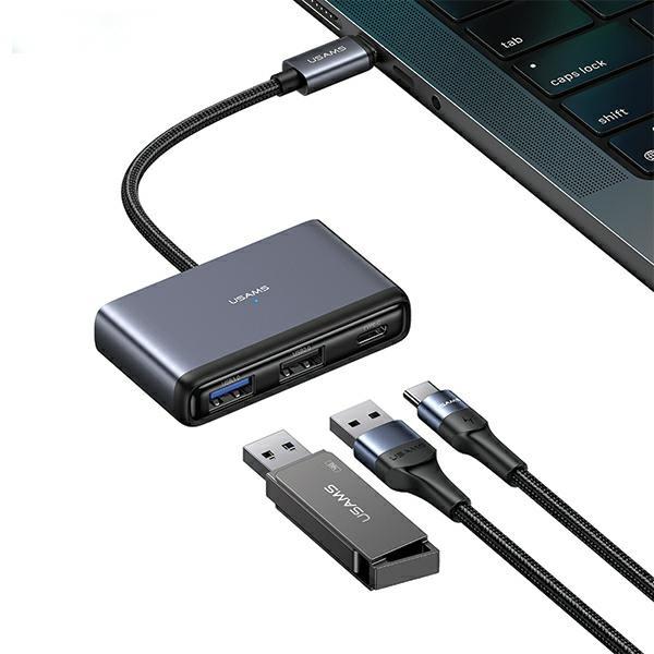 Usams US-SJ628 5in1 Multifunctional Type-C HUB Type-C*1+USB3.0*1+USB 2.0*1+TF*1+SD*1 (USB-C, 5 ports)