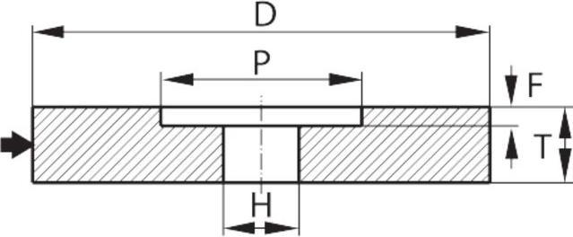 Produktbild Tyrolit Schleifbockscheibe DxTxH (mm), 300x40x76, Typ: SC80 (80)
