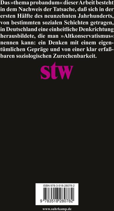 Produktbild Konservatismus (Deutsch, Karl Mannheim, 1984)